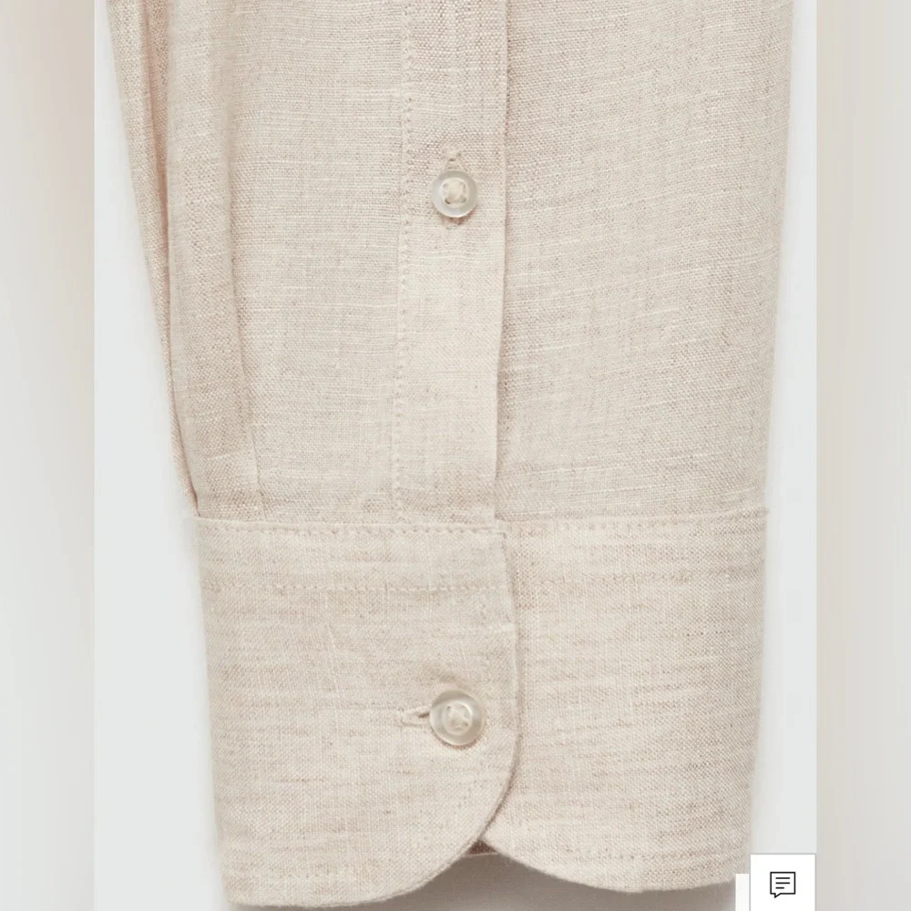 Mango Beige Linen Shirt - Picture 4 of 5